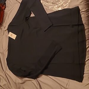 Woman's j jill boat neck long sleeve tee. Deep blue, size small